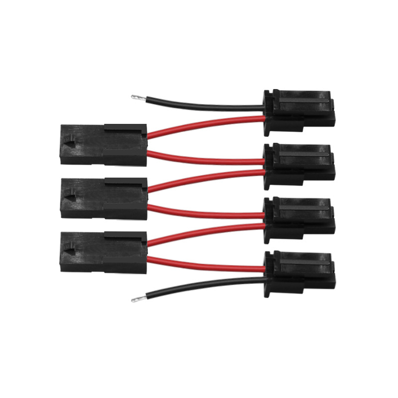 MX3.0端子线2P红黑公母空中对接端子线 molex3.0mm间距端子线